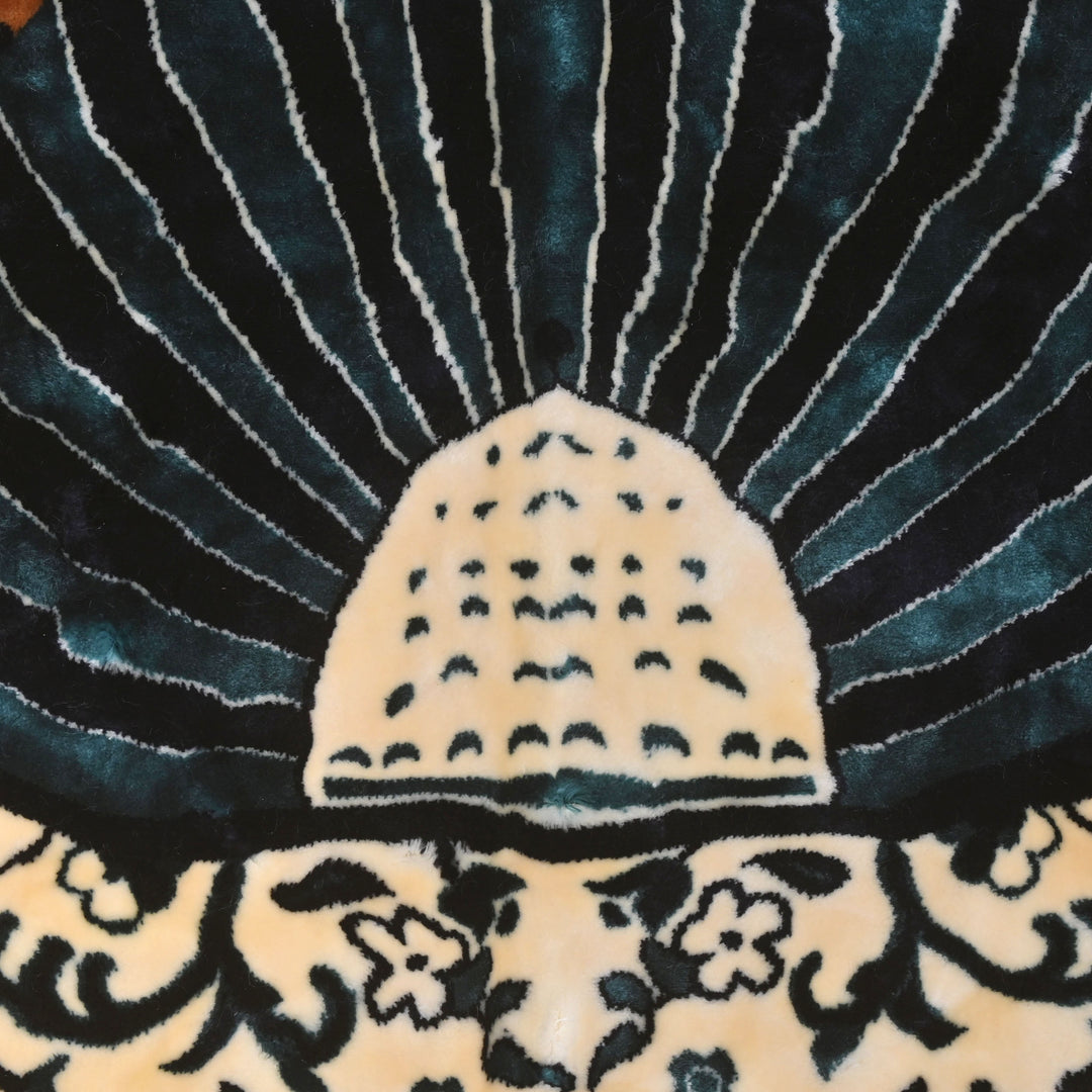 CHARCOAL Floral Turkish Prayer Rug 2.5x4 FT