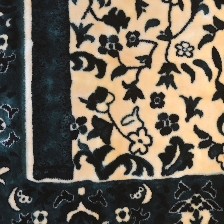 CHARCOAL Floral Turkish Prayer Rug 2.5x4 FT