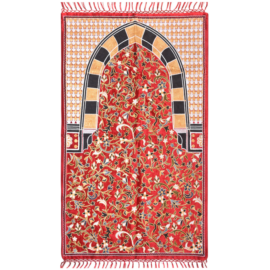 Red Floral Turkish Prayer Rug 2.5x4 FT