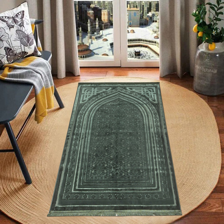 Sage Green Turkish Prayer Rug 2.5x4 FT