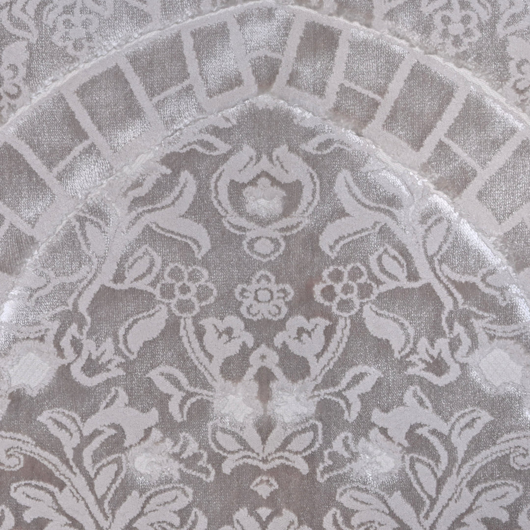 Grey Embossed Turkish Prayer Rug 2.5x4 FT