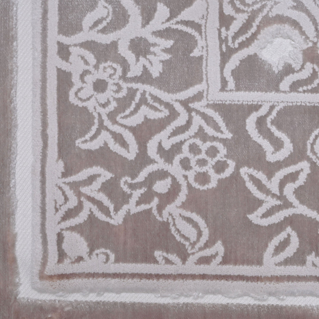 Grey Embossed Turkish Prayer Rug 2.5x4 FT