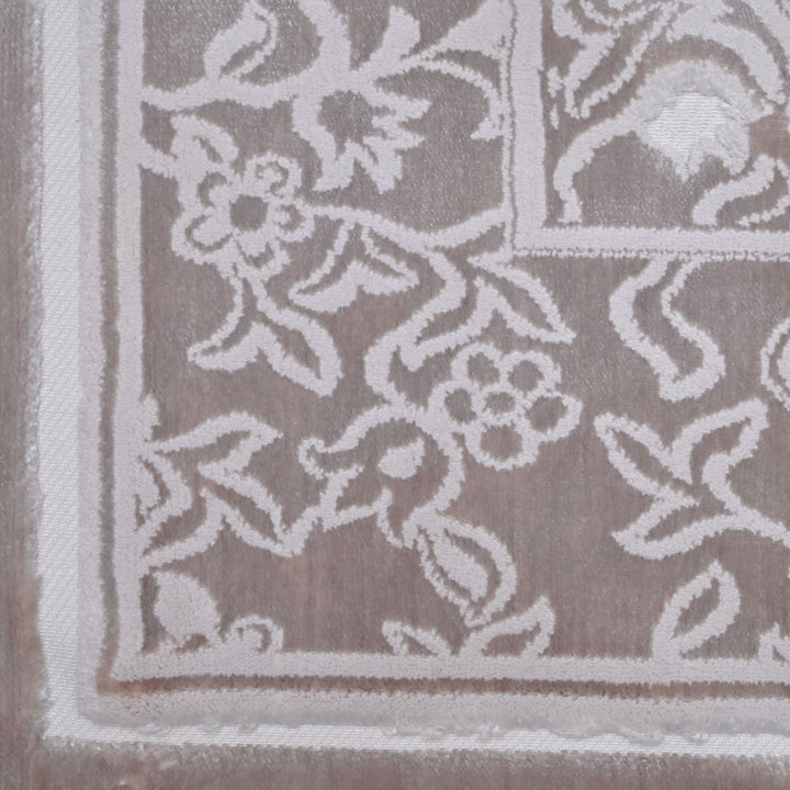 Grey Embossed Turkish Prayer Rug 2.5x4 FT