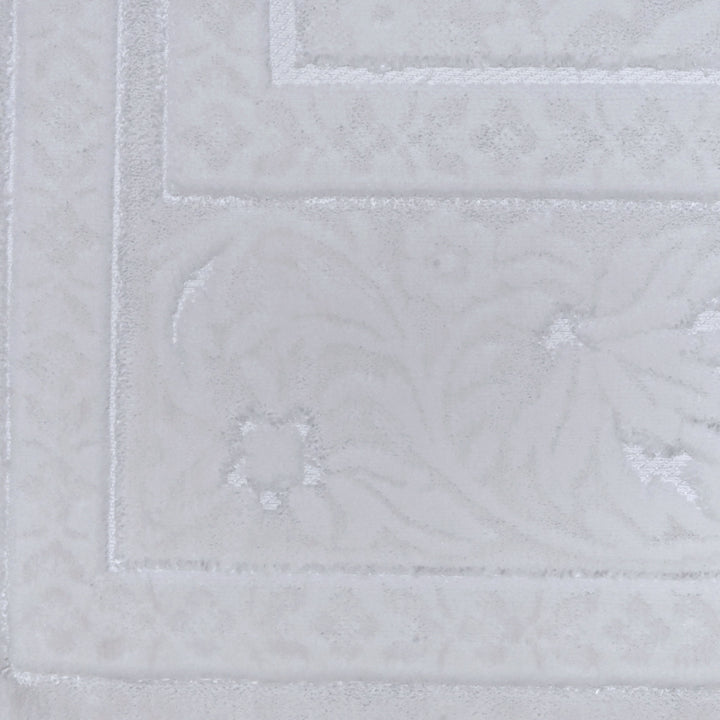 Silver Embossed Turkish Prayer Rug 2.5x4 FT