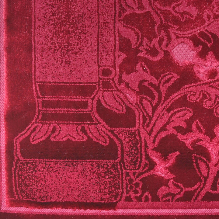 Burgundy Wine Turkish Prayer Rug 2.5x4 FT