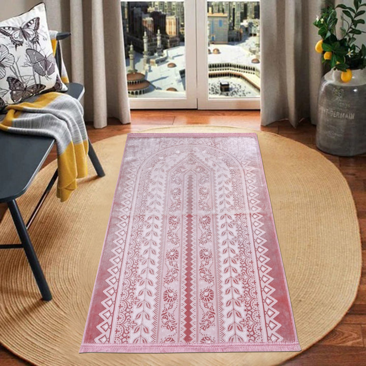 Pink Rose Turkish Prayer Rug 2.5x4 FT