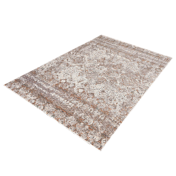 Brown Plain Turkish Rug 5x8 Ft