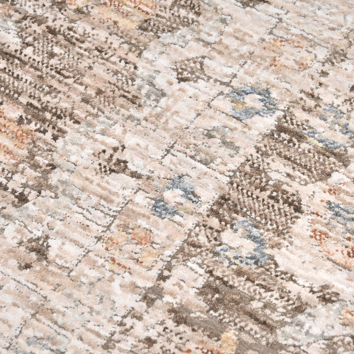 Light Beige Floral Turkish Rug 5x8 Ft