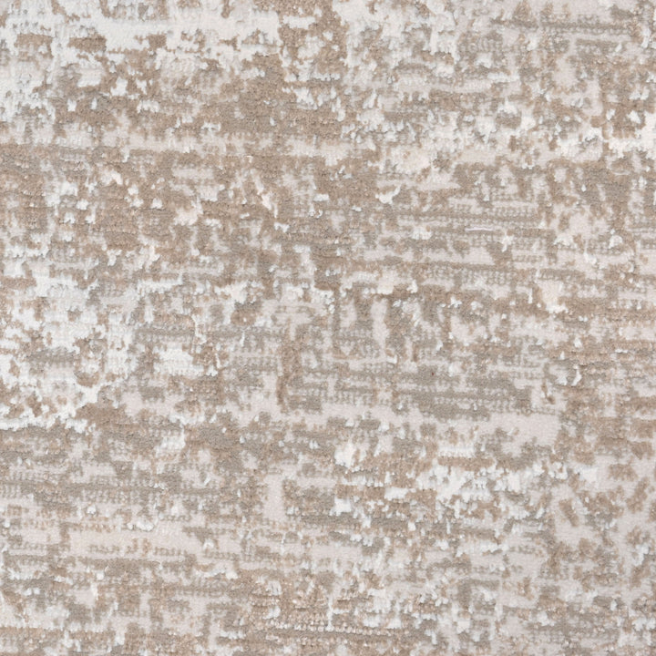 Beige & White Abstract Turkish Rug 4x6 Ft