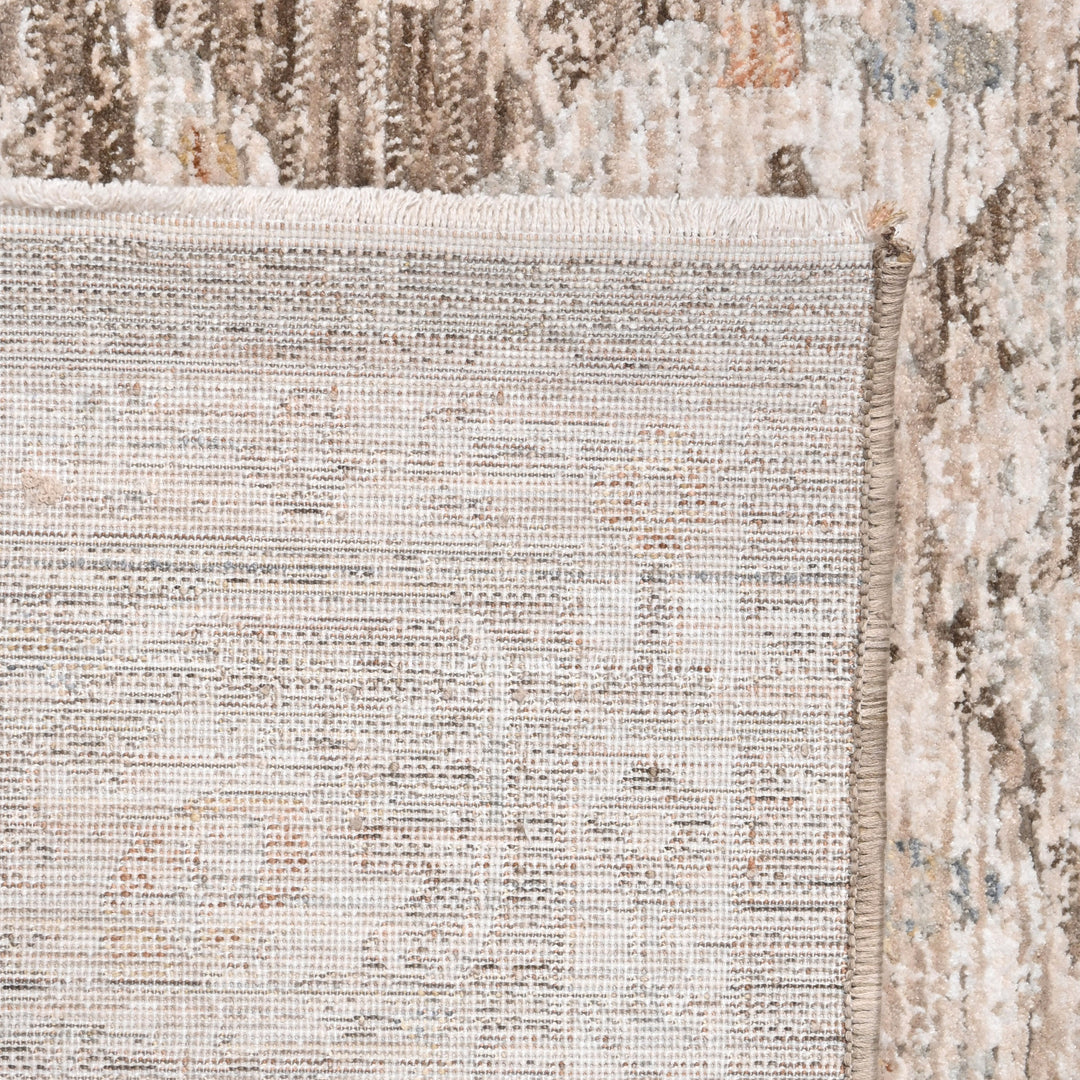 Light Beige Floral Turkish Rug 5x8 Ft