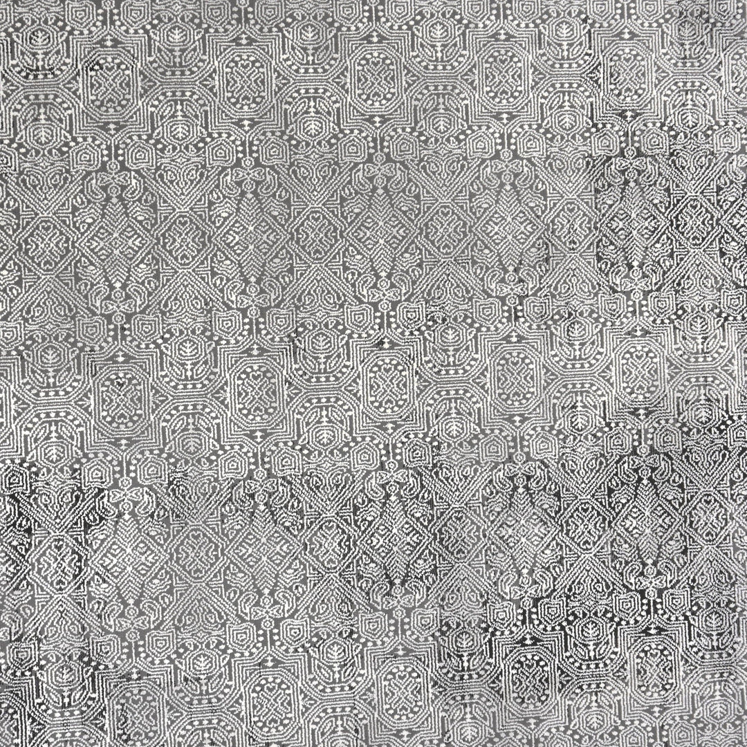 Grey Floral Turkish Rug 5X8 Ft