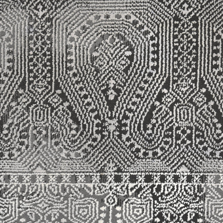 Grey Floral Turkish Rug 5X8 Ft