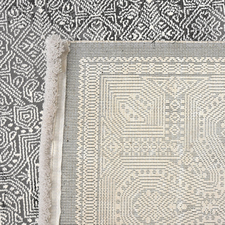 Grey Floral Turkish Rug 5X8 Ft