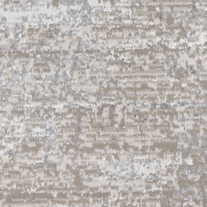 Grey & Silver Abstract Turkish Rug 4x6 Ft