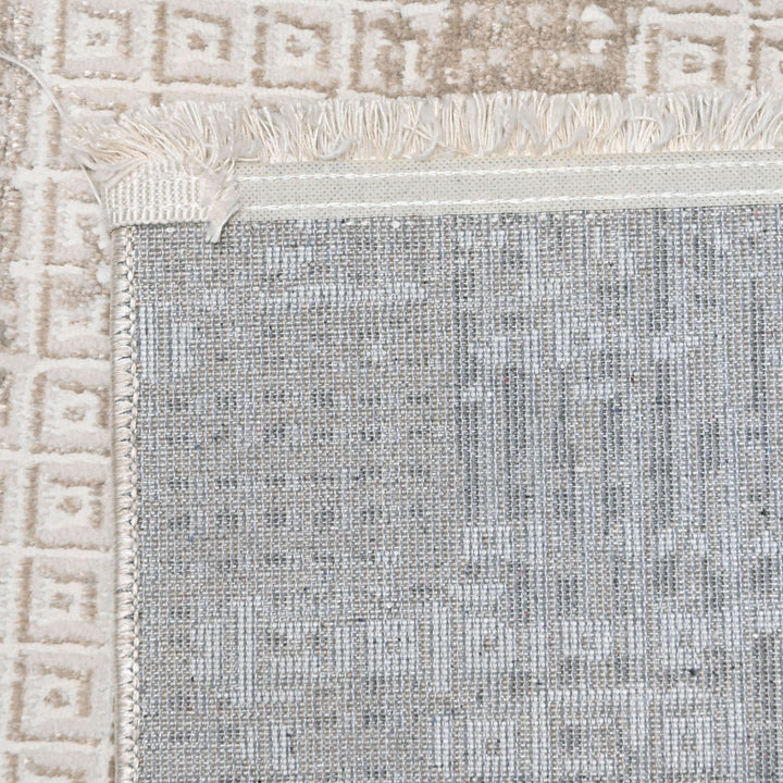 Grey & Beige Abstract Turkish Rug 4x6 Ft