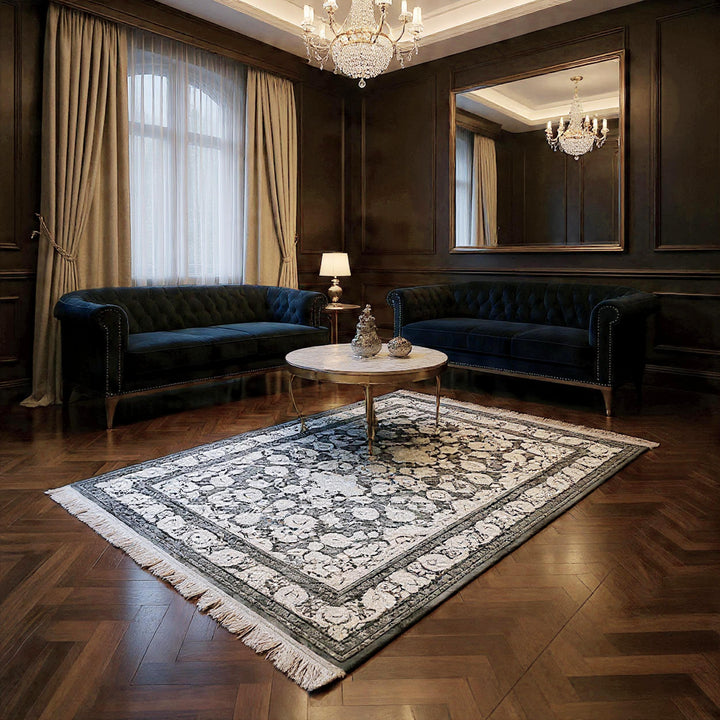 Deep Charcoal Super Persian Rug  3x5 ft