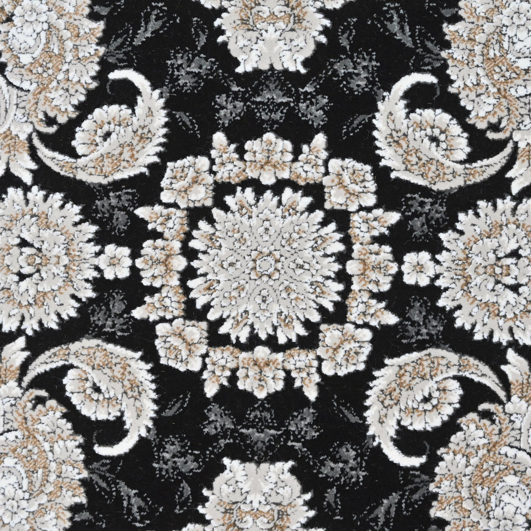 Deep Charcoal Super Persian Rug  3x5 ft