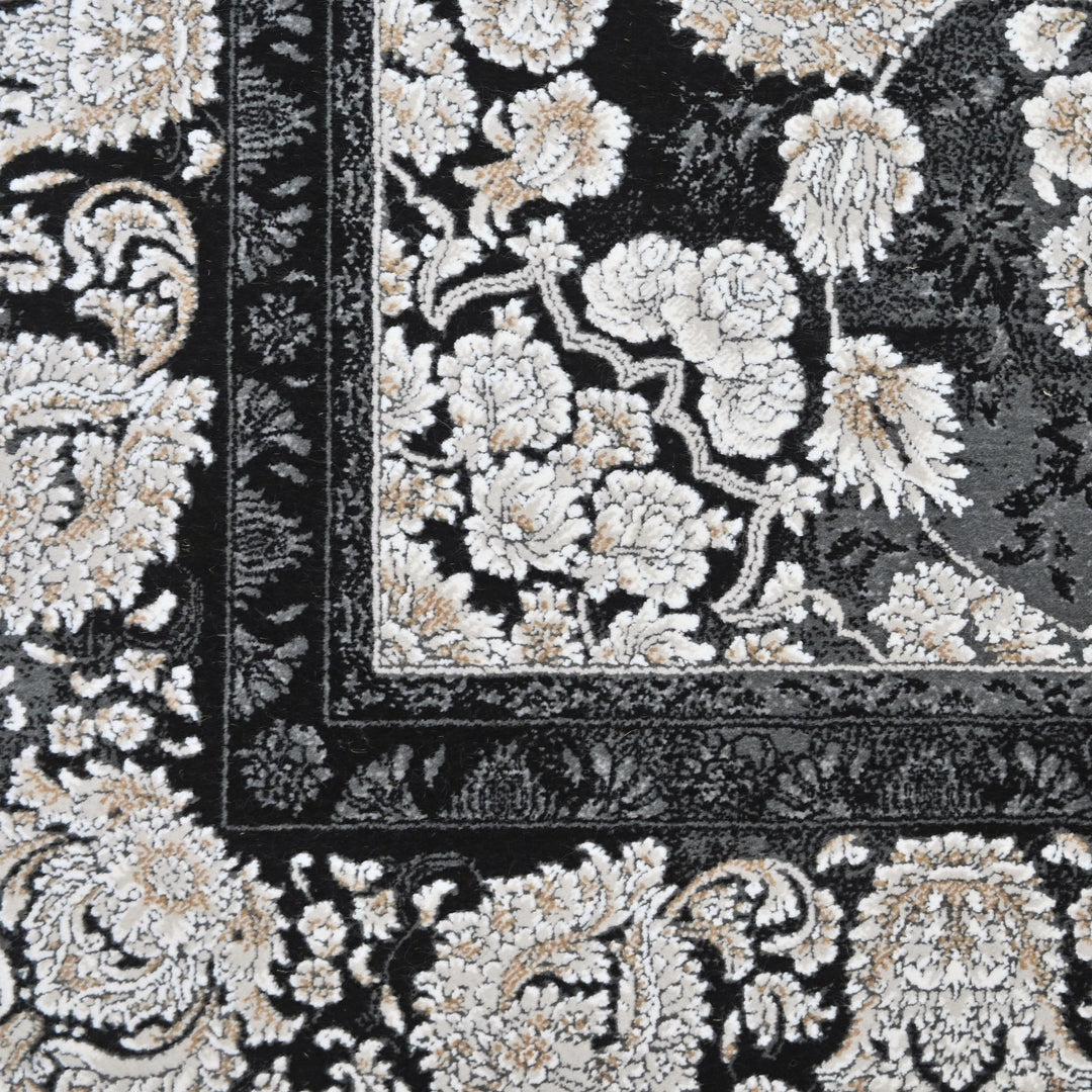 Deep Charcoal Super Persian Rug  3x5 ft