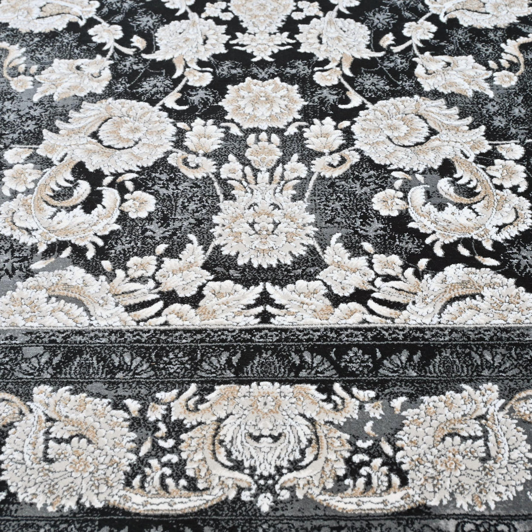 Deep Charcoal Super Persian Rug  3x5 ft