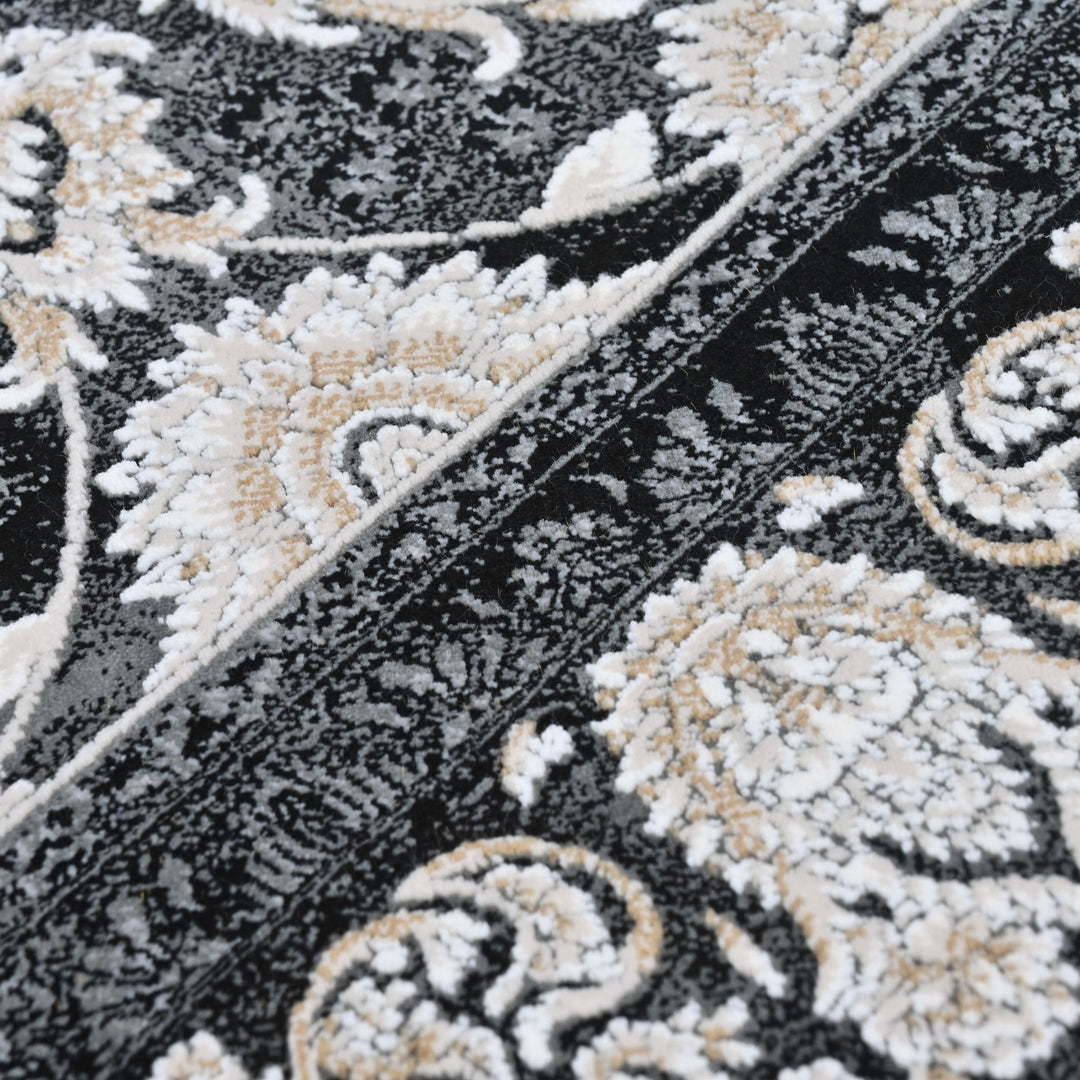 Deep Charcoal Super Persian Rug  3x5 ft