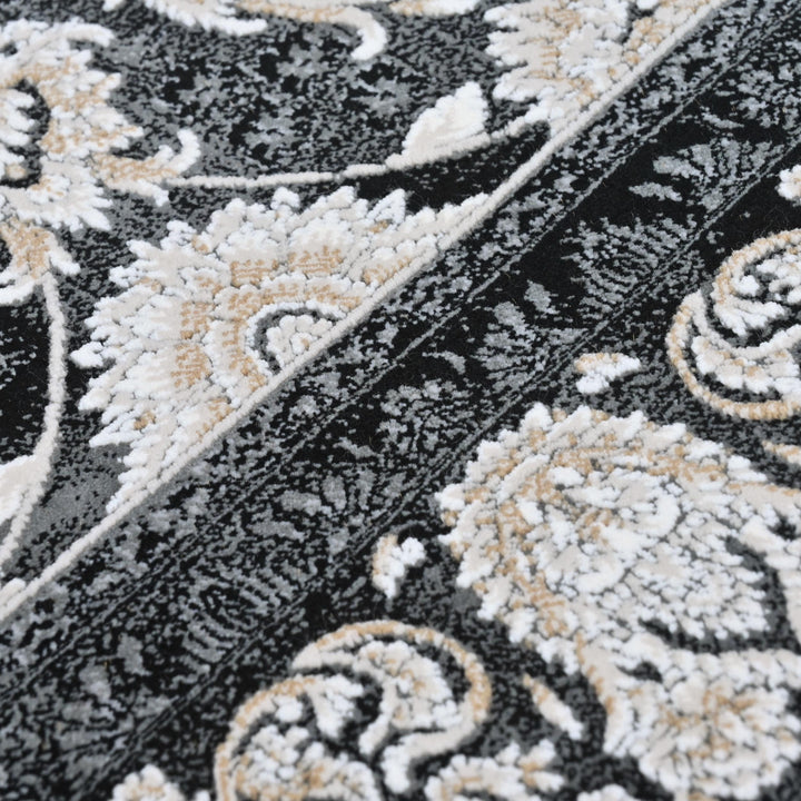 Deep Charcoal Super Persian Rug  3x5 ft