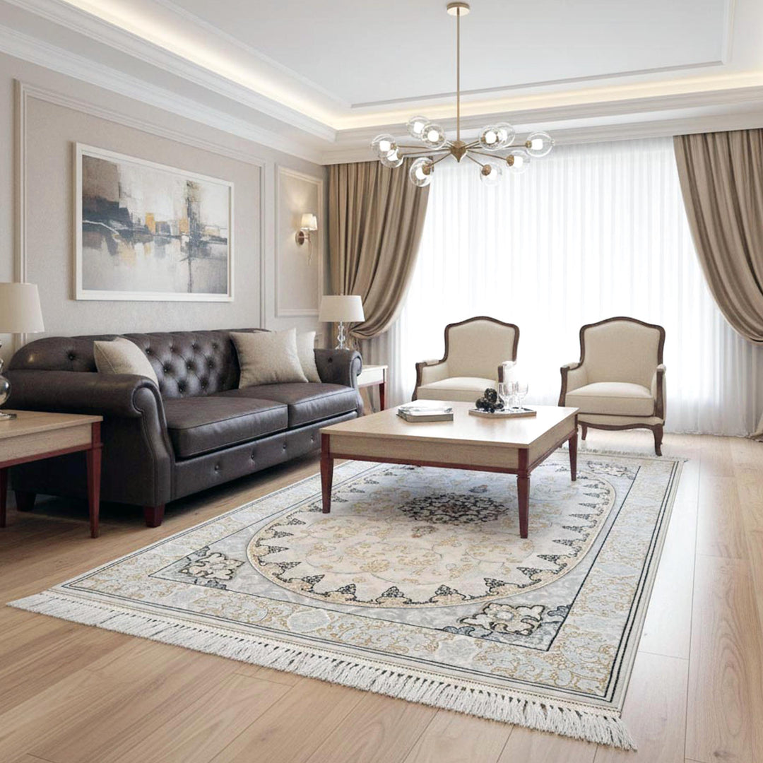 Gold & Grey Super Persian Rug  3x5 ft