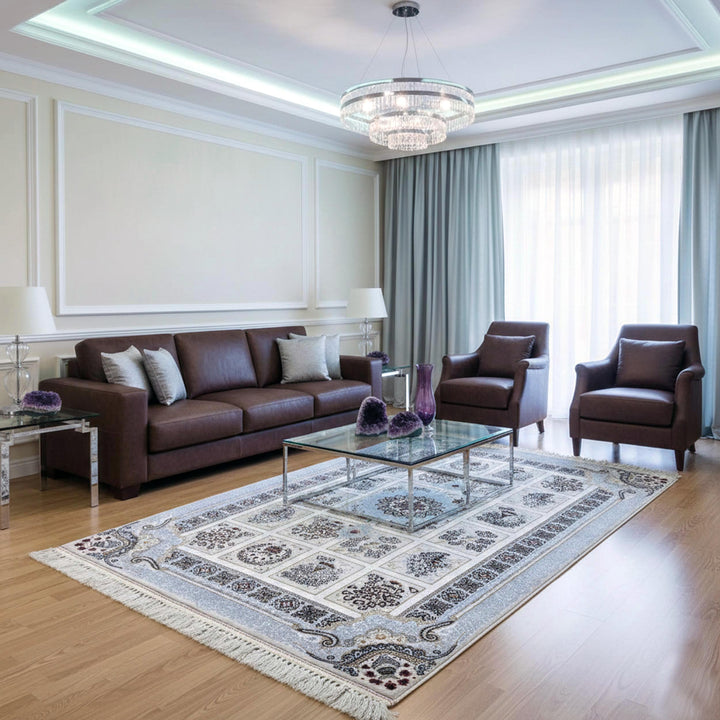 Beige & Grey Super Persian Rug  3x5 ft