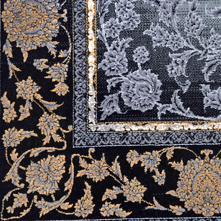 Charcoal Grey Super Persian Rug  3x5 ft