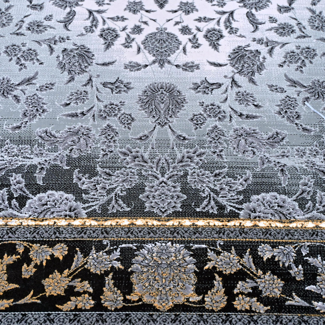 Charcoal Grey Super Persian Rug  3x5 ft