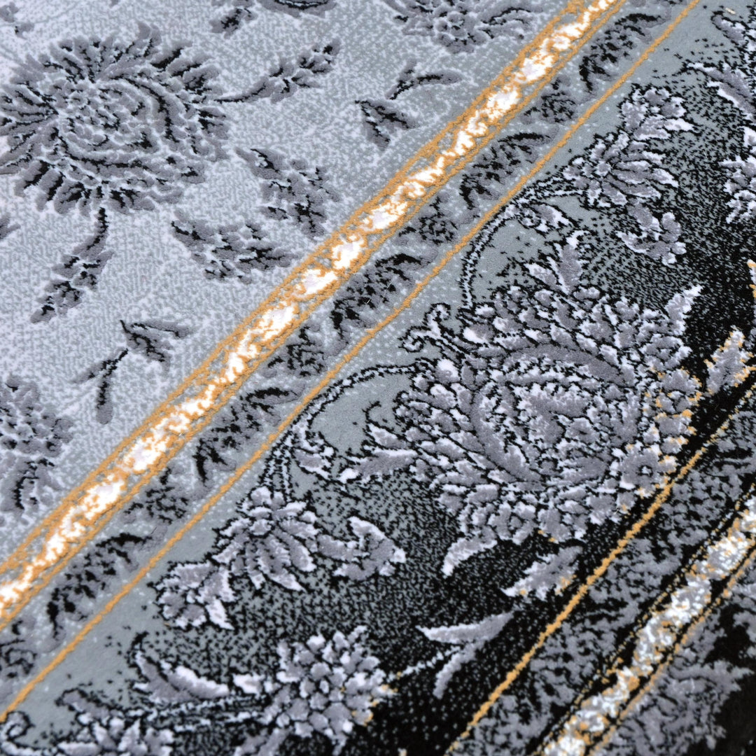 Charcoal Grey Super Persian Rug  3x5 ft