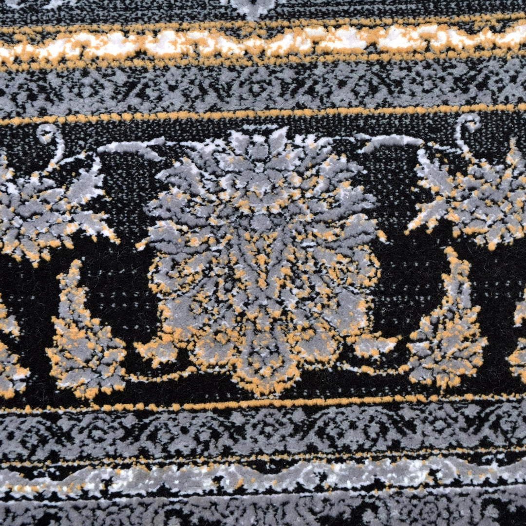 Charcoal Grey Super Persian Rug  3x5 ft