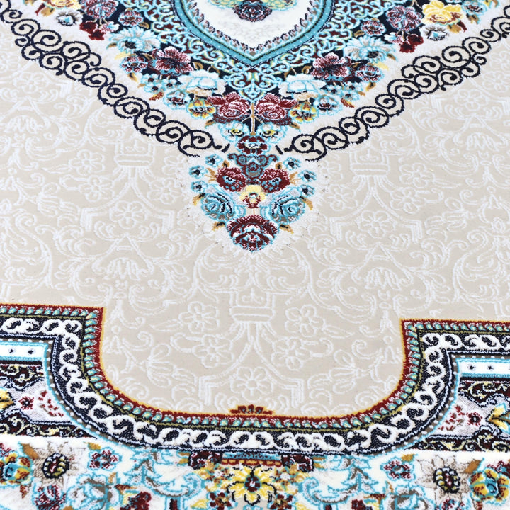 Beige & Ferozi Super Persian 4x6 FT