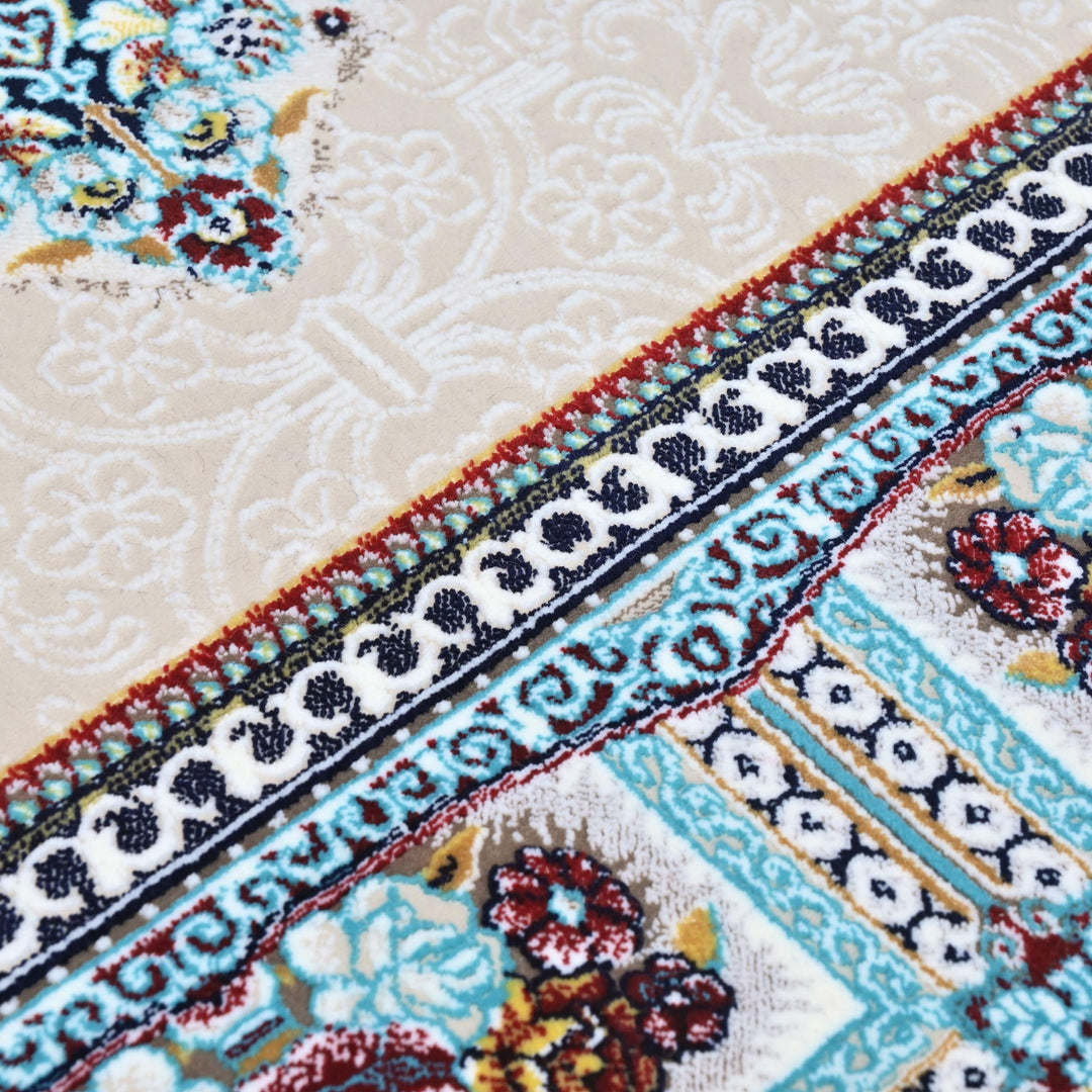 Beige & Ferozi Super Persian 4x6 FT