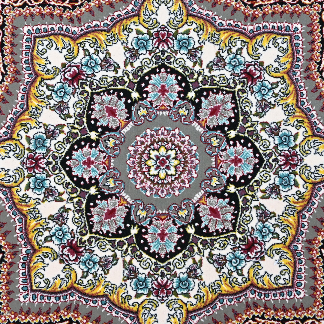 Bold turquoise Ferozi Super Persian Rug 7x10 FT