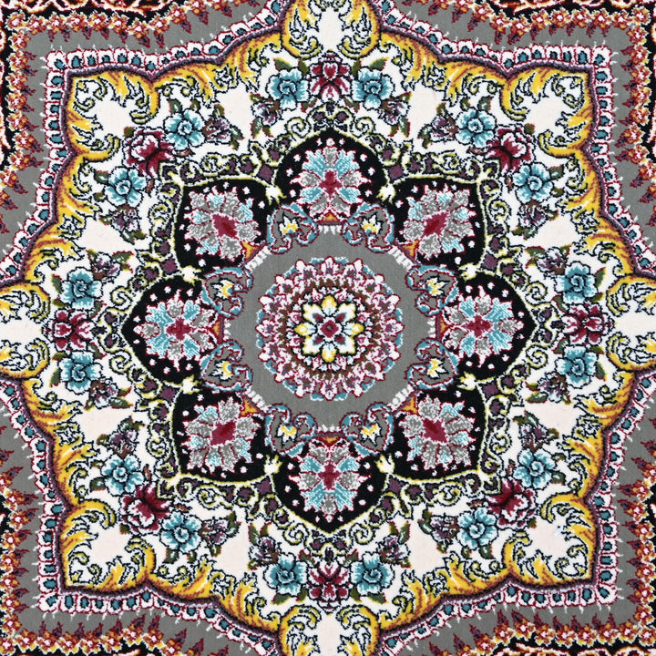 Bold turquoise Ferozi Super Persian Rug 7x10 FT