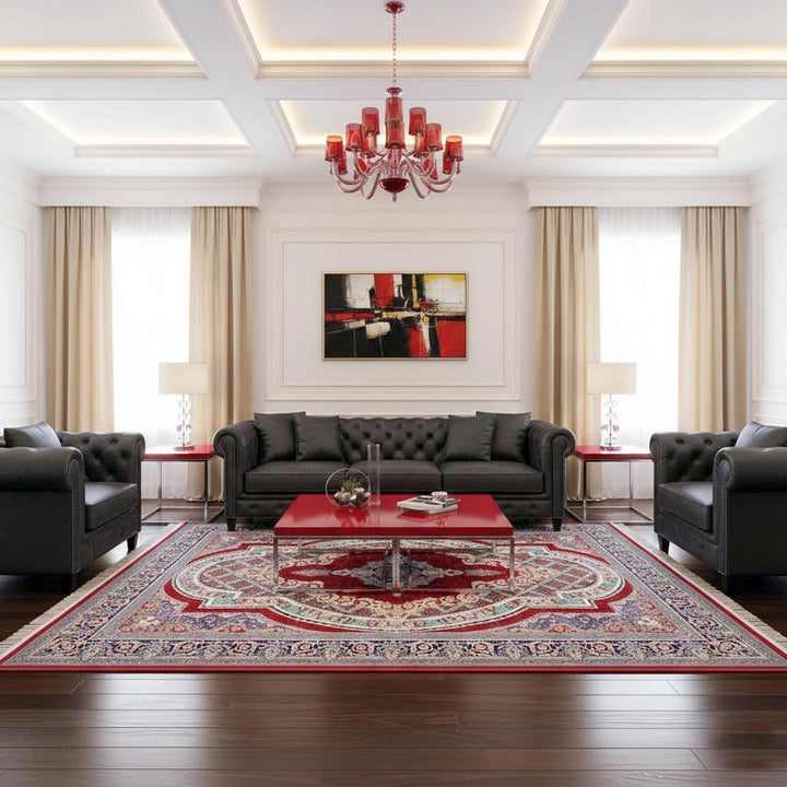 Maroon Turquoise Super Persian Rug 7x10 FT