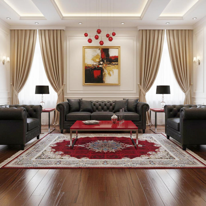 Maroon Turquoise Super Persian Rug 7x10 FT