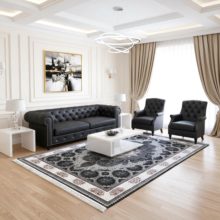 Charcoal Grey Super Persian Rug 7x10 FT