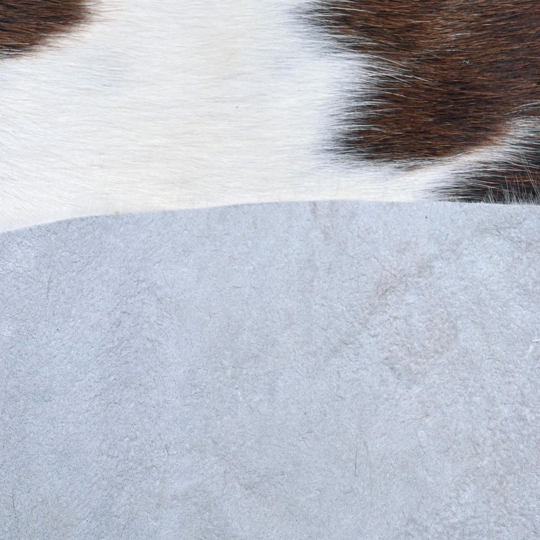 Brown & White Spotted Cow Hide 5x5.5 FT