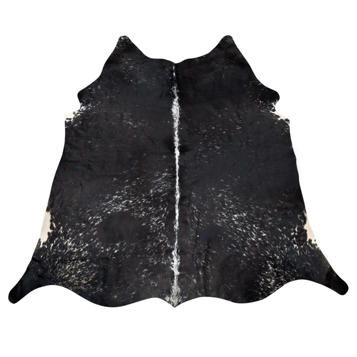 Brazilian Solid Black Cow Hide 5x5 FT