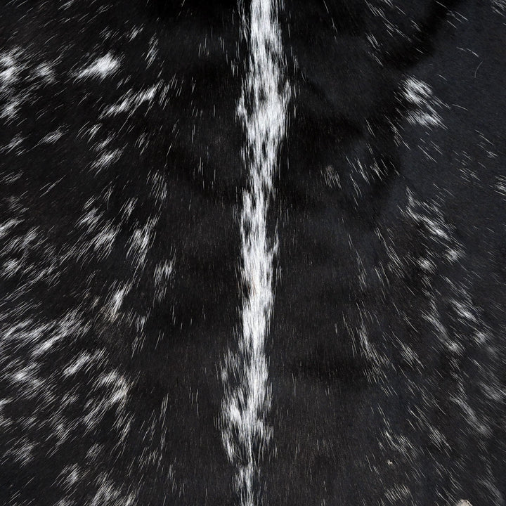 Brazilian Solid Black Cow Hide 5x5 FT