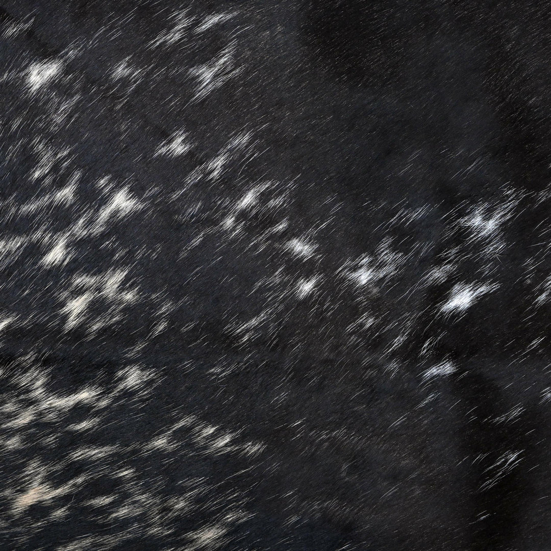 Brazilian Solid Black Cow Hide 5x5 FT