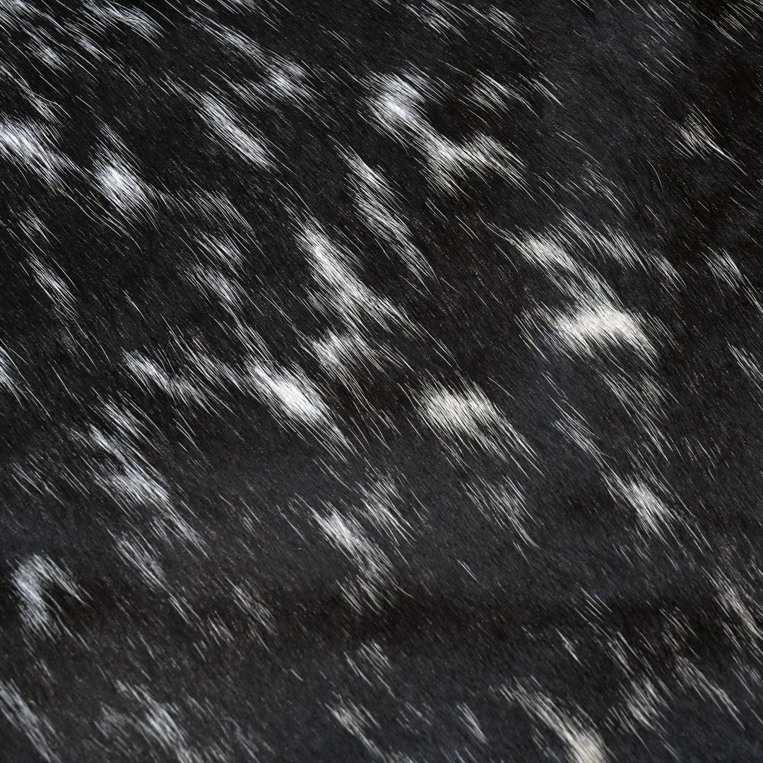 Brazilian Solid Black Cow Hide 5x5 FT