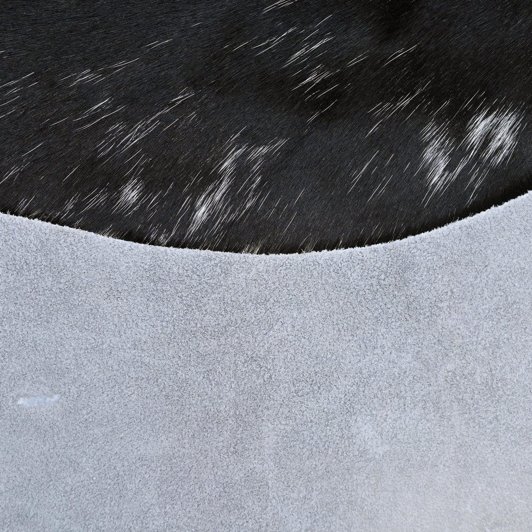 Brazilian Solid Black Cow Hide 5x5 FT