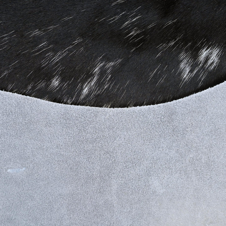 Brazilian Solid Black Cow Hide 5x5 FT
