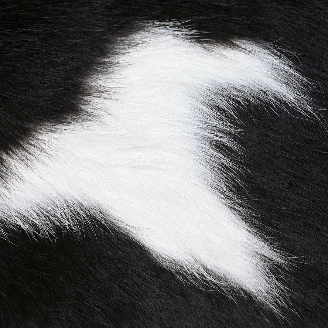 Panda Print Cowhide Rug 4X4 FT