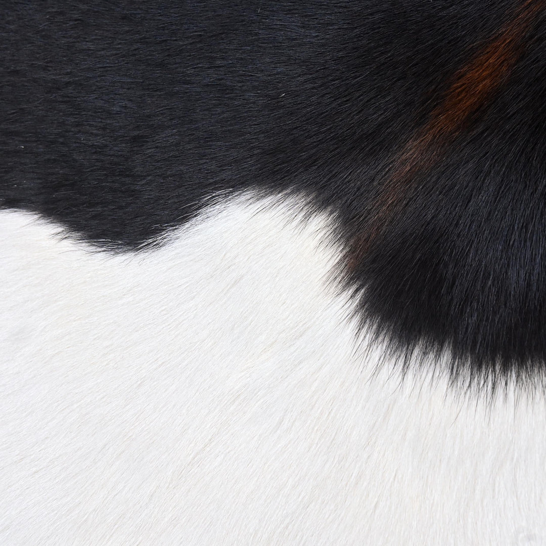 Panda Print Cowhide Rug 4X4 FT