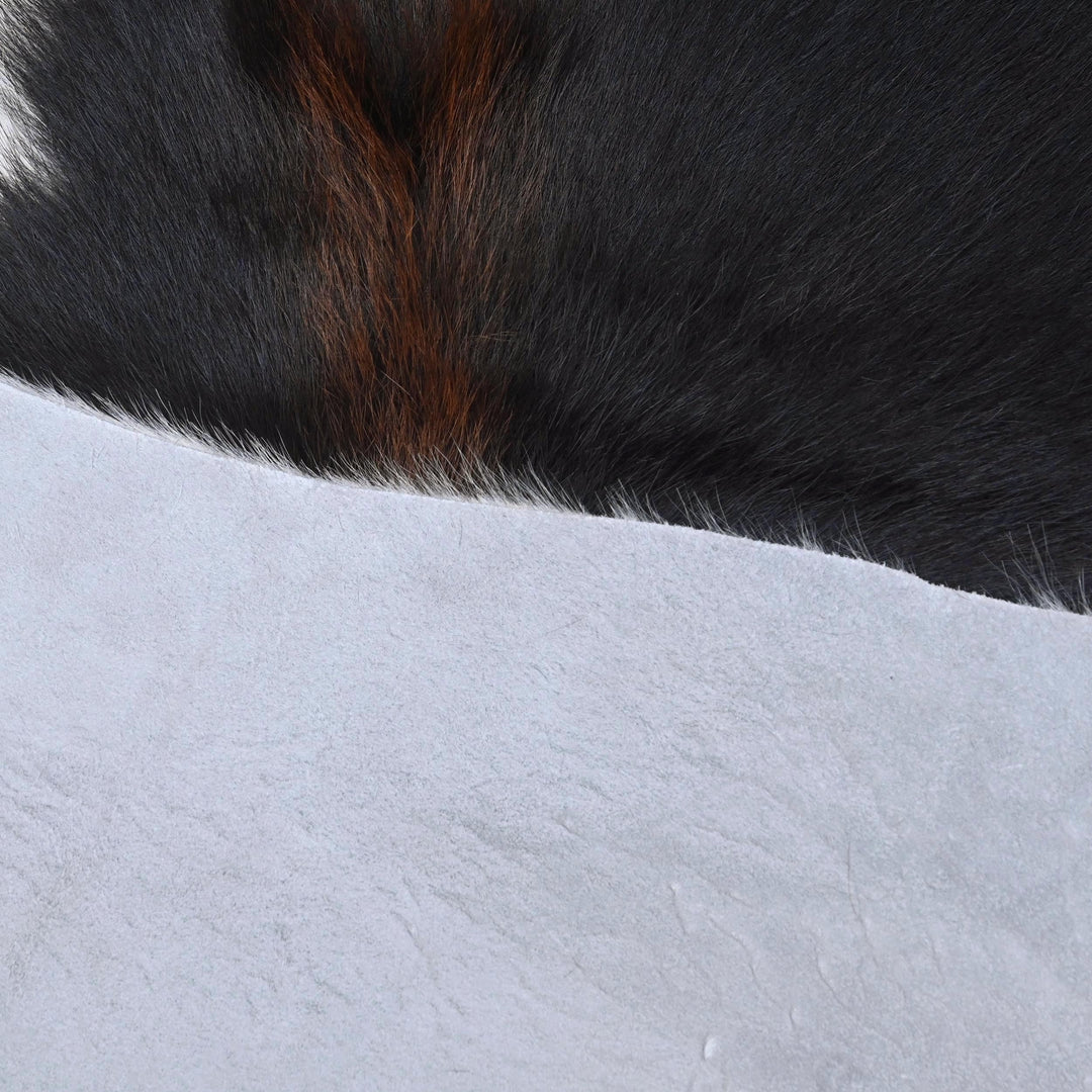 Panda Print Cowhide Rug 4X4 FT