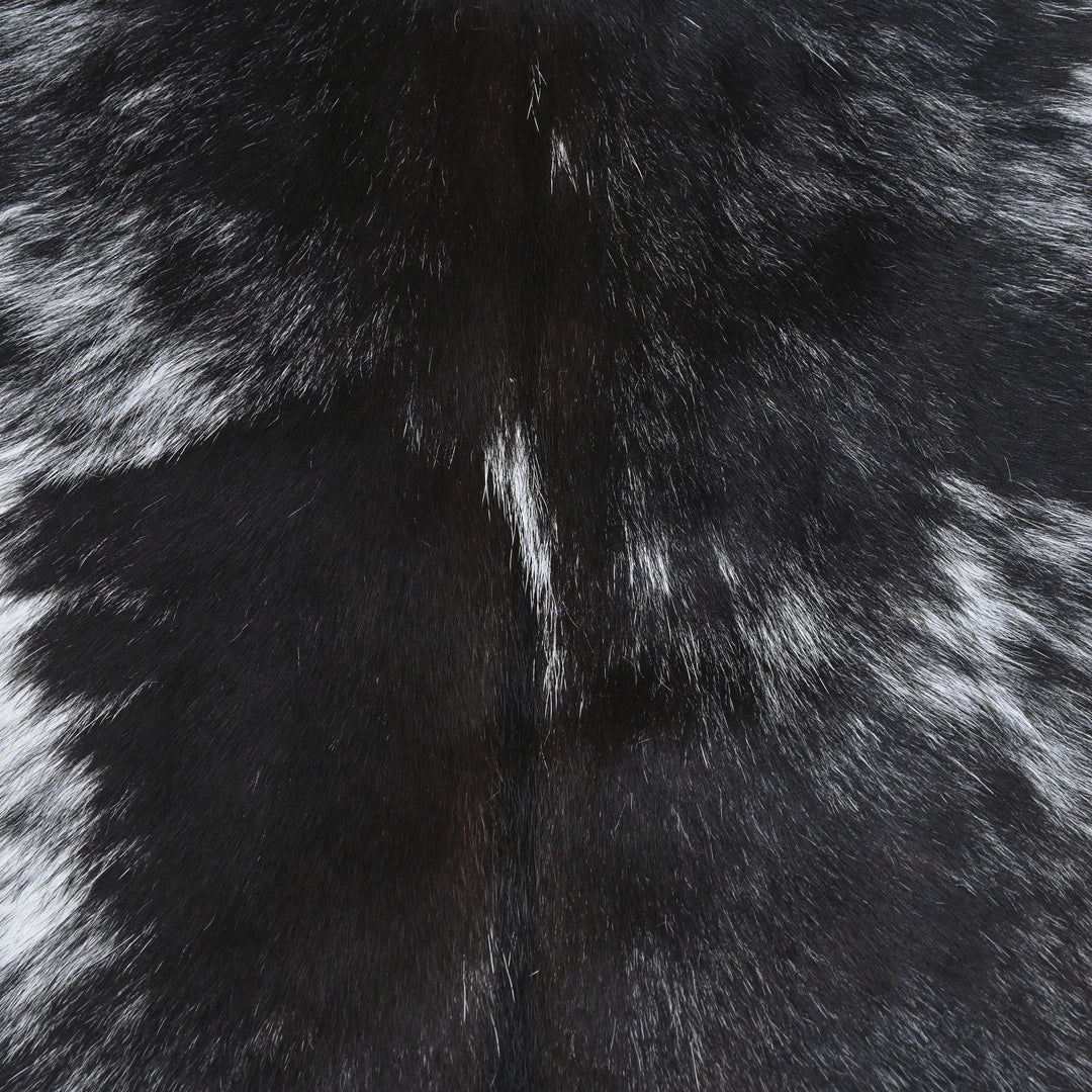 White & Black Speckled Cow Hide 5x5 FT