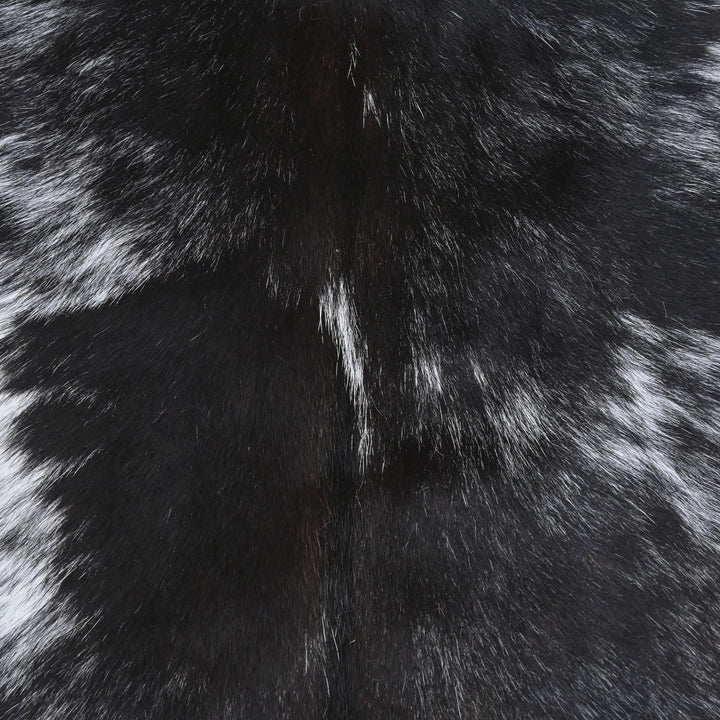 White & Black Speckled Cow Hide 5x5 FT